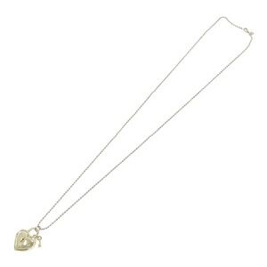 TIFFANY Co Silver Heart Lock Necklace